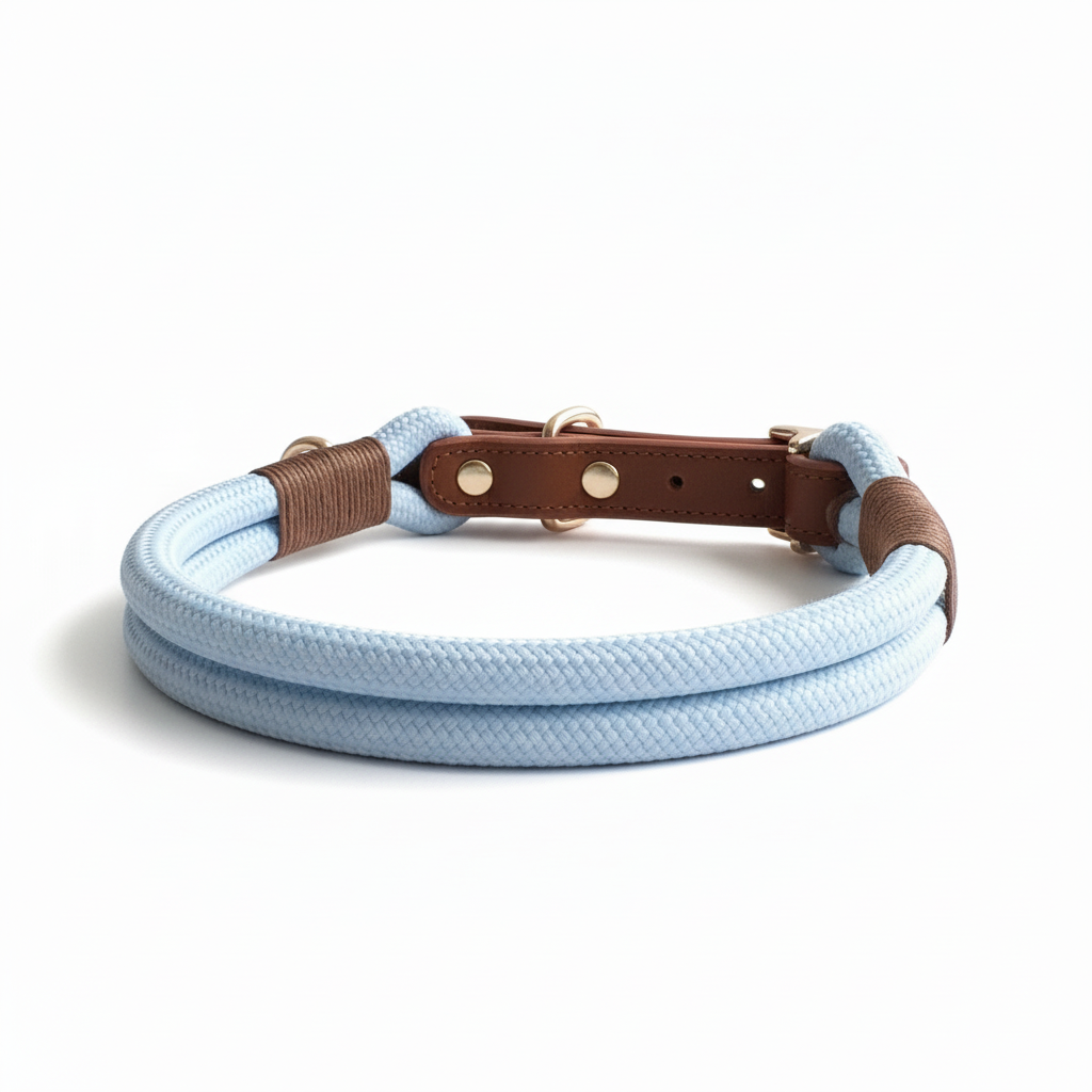 Blue collar side view light grey