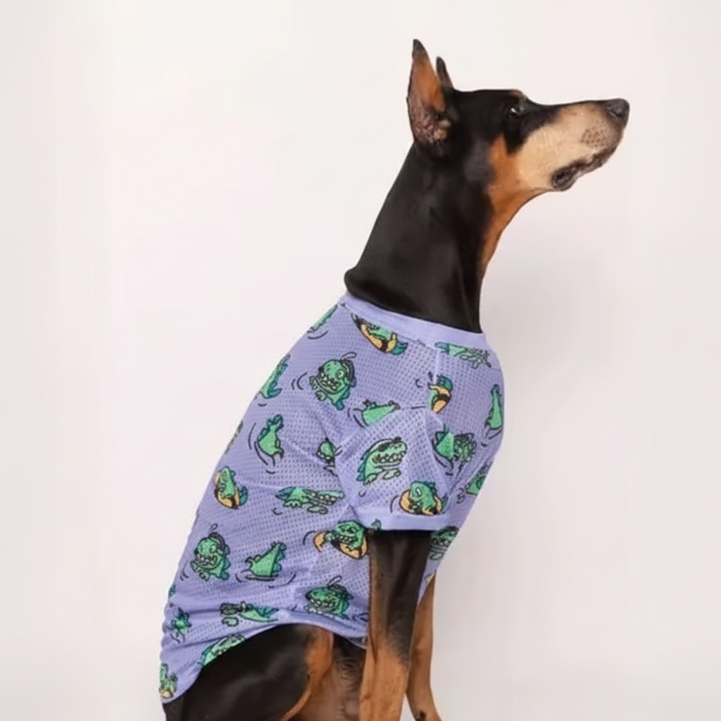 Doberman Dinosaur Tee - Three Quarter