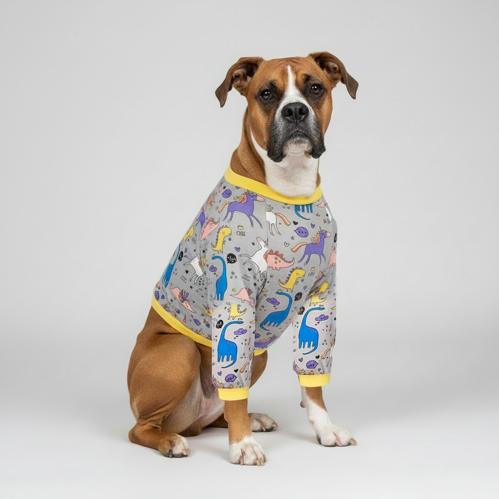 Large dog three-quarter view with full sleeves