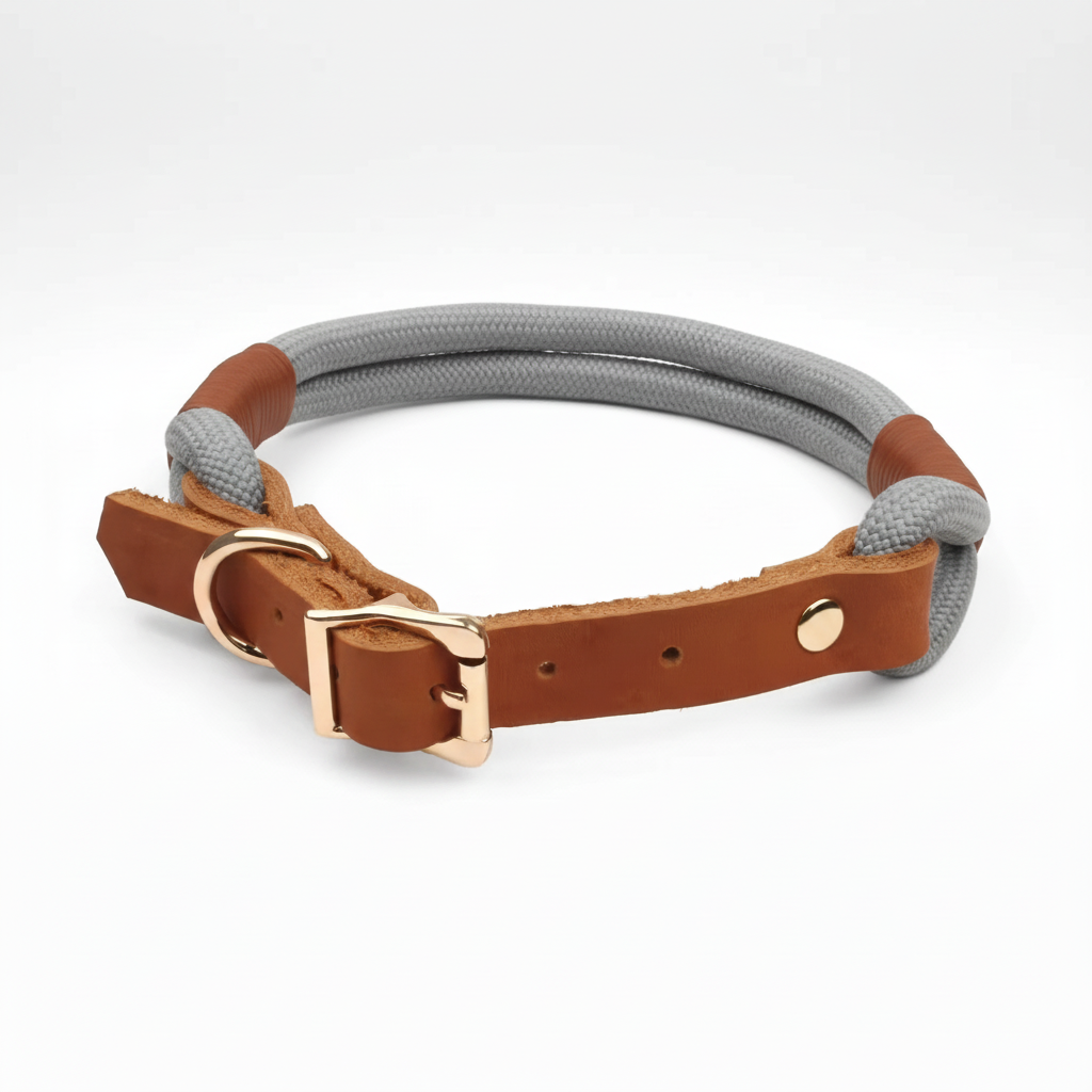 Medium grey collar with matching background