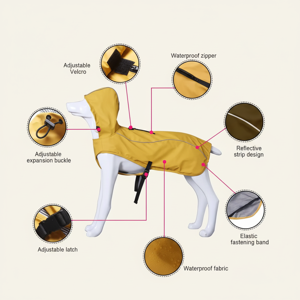 Raincoat features diagram - original style