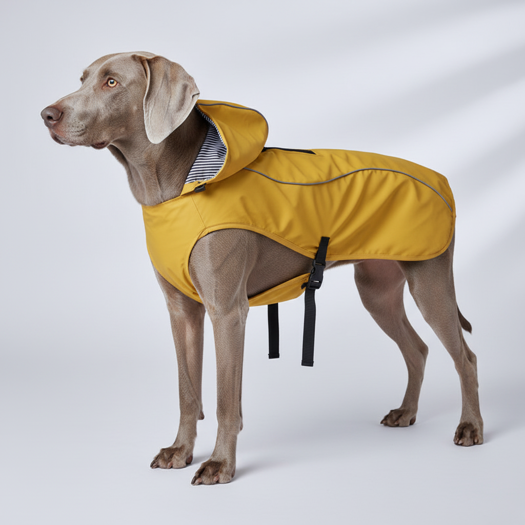 Yellow raincoat side - accurate
